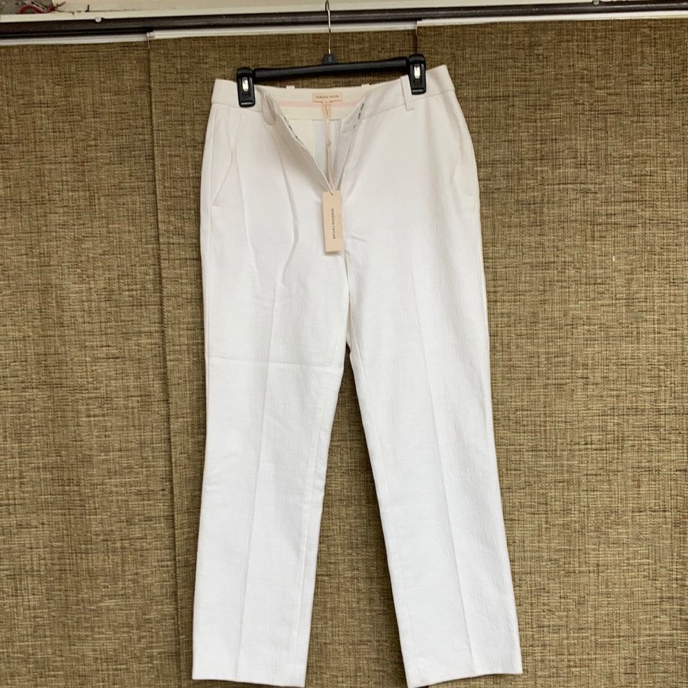 NWT Rebecca Taylor white textured pants